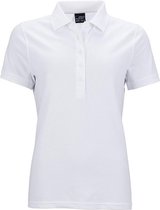 James and Nicholson Dames/dames Elastisch Pique Poloshirt (Wit)