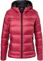 James and Nicholson Dames/dames Hooded Down Jacket (Rood/zwart)