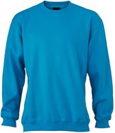 James and Nicholson Unisex Round Heavy Sweatshirt (Turquoise)