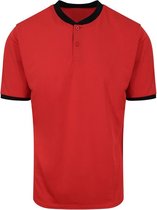 AWDis Gewoon Cool Mens Stand Collar Sport Polo (Brand Rood/Jet Zwart)