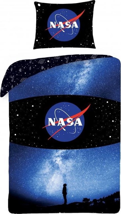 NASA Dekbedovertrek Melkweg - Eenpersoons - 140 x 200 cm - Katoen