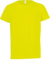 SOLS T-shirt à manches courtes unisexe sportif pour Enfants/ Enfants (jaune fluo)