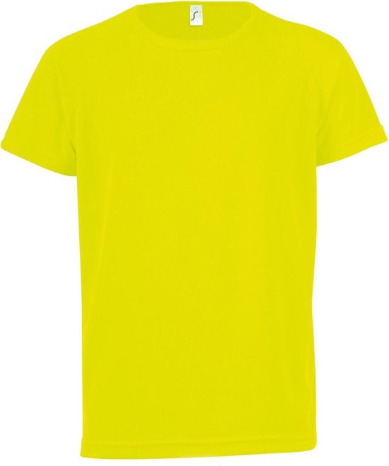SOLS Kinderen/Kinderen Sportief Unisex T-Shirt met korte mouwen (Neon geel)
