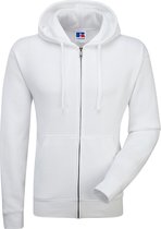 Russell Heren Authentieke Sweatshirt met volledige ritssluiting / Hoodie (Wit)