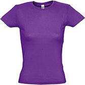 SOLS Dames/dames Miss Korte Mouwen T-Shirt (Donkerpaars)