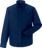 Russell Collectie Heren Lange Mouw Klassiek Twill Shirt (Franse marine)