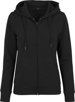 Build Your Brand Vrouwen/dames Terry Zip Hoodie (Zwart)