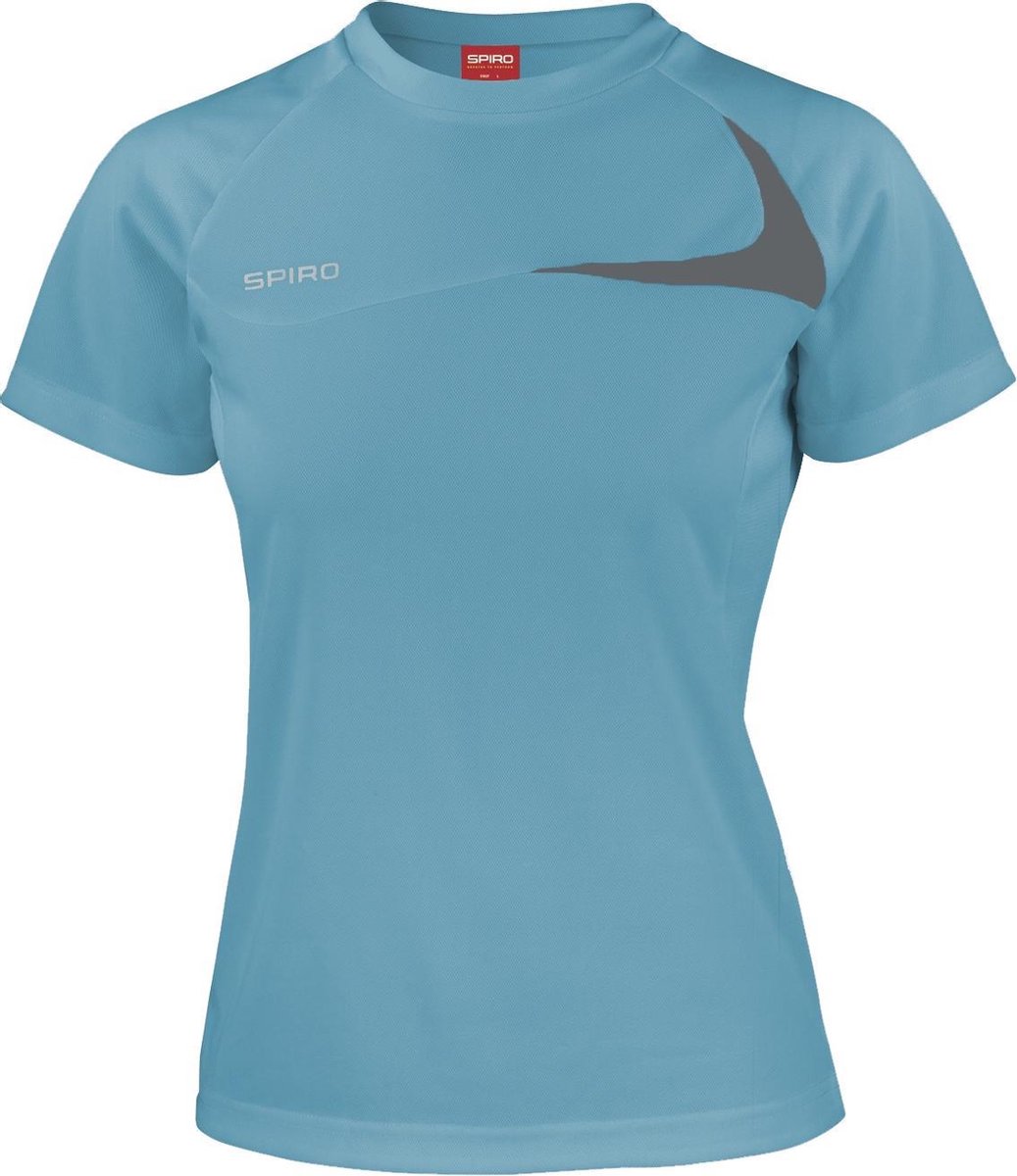 Spiro Dames/dames Sport Dash Performance Training T-Shirt (Aqua/Grijs)