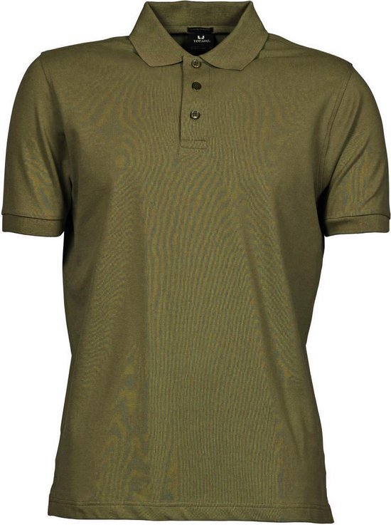Tee Jays Heren Luxe Stretch Short Sleeve Polo Shirt (Olijfgroen)