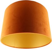 Olucia Madelyn - Velours lampkap - Goud/Oranje - E27