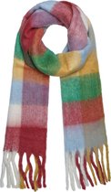 Extra zachte sjaal Soft Check|Wintersjaal dames|Rood Geel groen