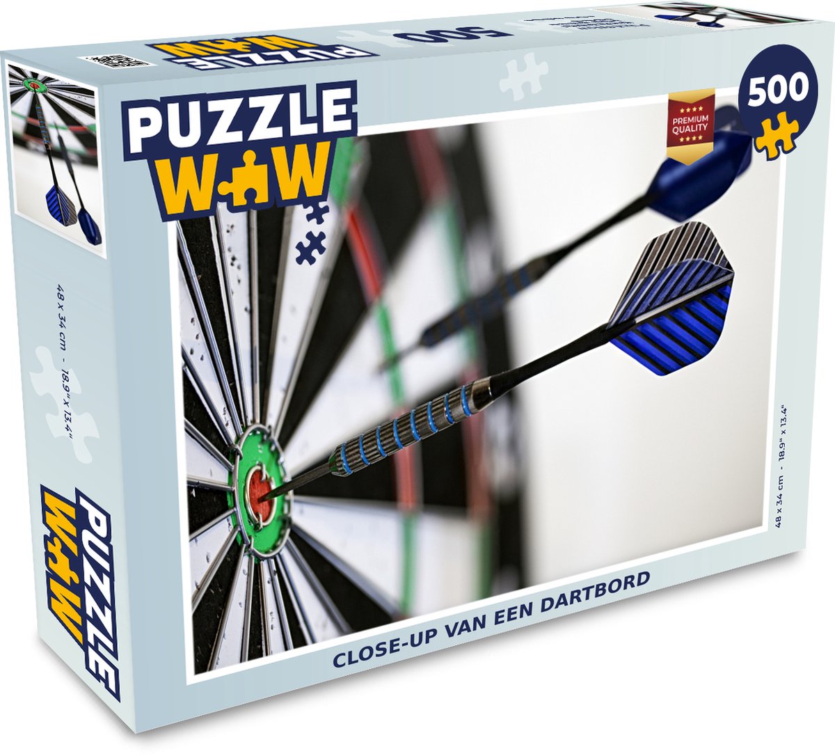 Puzzel 500 stukjes Darten - Close-up van een dartbord - PuzzleWow heeft +100000 puzzels