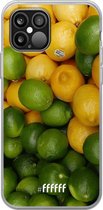 iPhone 12 Pro Max Hoesje Transparant TPU Case - Lemon & Lime #ffffff