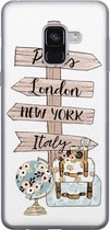 Samsung Galaxy A8 2018 hoesje siliconen - Where to go next - Soft Case Telefoonhoesje - Tekst - Multi