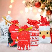 40 stuks kerst cadeauzakjes met lint 23x14.8 cm - 4 verschillende