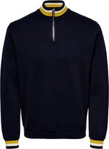 Only & Sons Onsrobbie 12 Half Zip Knit - Trui - Donkerblauw - S