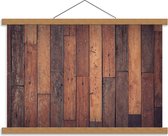 Schoolplaat – Houten Planken  - 60x40cm Foto op Textielposter (Wanddecoratie op Schoolplaat)