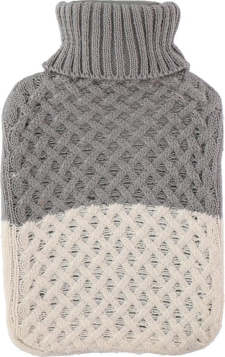 Bouillotte de protection en tricot résistant au froid pour lhiver et les explosions Gris 2000 ml Bouillotte de protection en tricot résistant au froid pour lhiver et les explosions Gris 2000 ml
