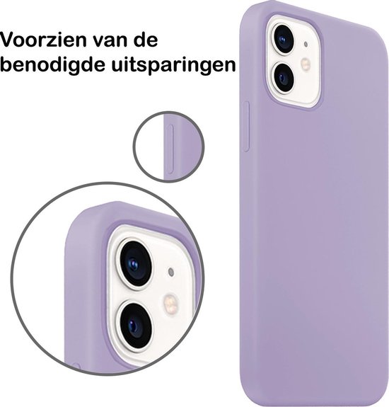 Coque adaptée pour iPhone 12, coque en Siliconen – Coque adaptée pour iPhone 12, coque – Lilas