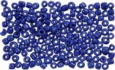 Rocailles, afm 8/0 , d: 3 mm, blauw, 500gr, gatgrootte 0,6-1,0 mm [HOB-682052]