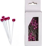 Spelden met knop 6 mm Fuchsia