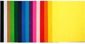 Ribbelkarton, 50x70 cm, 80 gr, diverse kleuren, 15 vel/ 1 doos