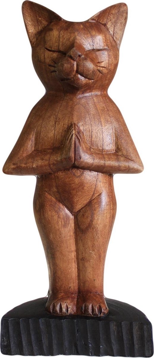 Handgesneden yogakat - staand
