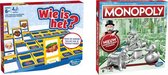 Spellenbundel - Bordspel - 2 Stuks - Wie Is Het? & Monopoly Classic