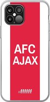 iPhone 12 Pro Max Hoesje Transparant TPU Case - AFC Ajax - met opdruk #ffffff