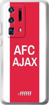 Huawei P40 Pro+ Hoesje Transparant TPU Case - AFC Ajax - met opdruk #ffffff