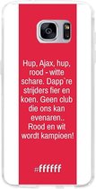 Samsung Galaxy S7 Edge Hoesje Transparant TPU Case - AFC Ajax Clublied #ffffff