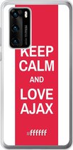 Huawei P40 Hoesje Transparant TPU Case - AFC Ajax Keep Calm #ffffff