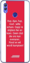 Honor Note 10 Hoesje Transparant TPU Case - AFC Ajax Clublied #ffffff