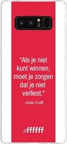Samsung Galaxy Note 8 Hoesje Transparant TPU Case - AFC Ajax Quote Johan Cruijff #ffffff