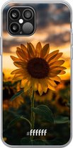 iPhone 12 Pro Max Hoesje Transparant TPU Case - Sunset Sunflower #ffffff