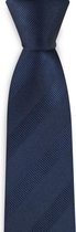 We Love Ties - Stropdas smal blauw - geweven zuiver zijde - marineblauw
