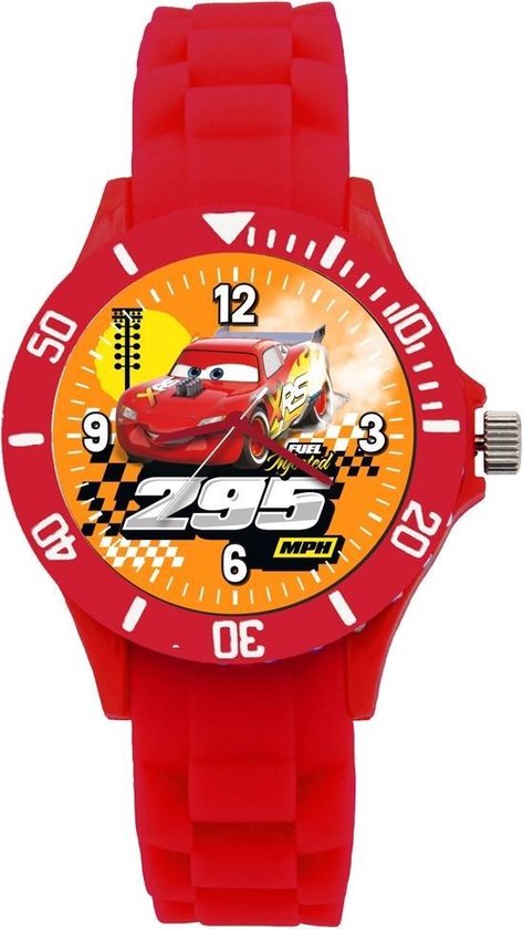 Disney Kinderhorloge Cars Jongens 29 Cm Siliconen Rood bol