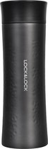Lock&Lock RVS Thermosfles - Thermosbeker - Travel Mug - Isoleerfles - Veldfles - Drinkfles - Theefles - Met Filter - Koffie en Thee - Lekvrij - Tot 10 uur warm - 400 ml - Zwart