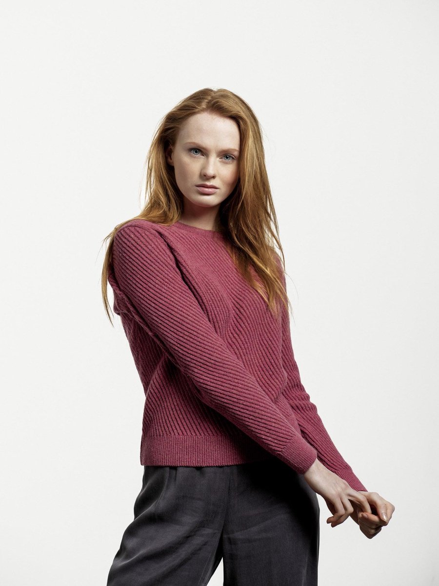 Loop.a life - Heren Trui - Duurzame Trui - Circulaire trui Roze | Diagonal sweater Roze - Heren Sweater - Maat XL