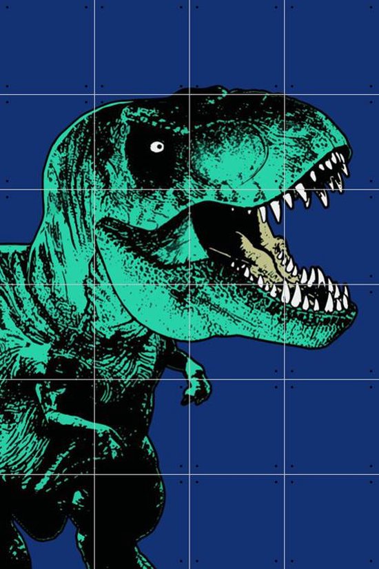 IXXI T-Rex Green - Wanddecoratie - Kinderen - 80 x 120 cm