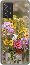 Coque Samsung Galaxy A53 5G - Fleurs - Arrosoir - Couleur - Coque de téléphone en Siliconen