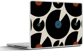 Laptop sticker - 15.6 inch - Muziek - Platen - Patronen - 36x27,5cm - Laptopstickers - Laptop skin - Cover