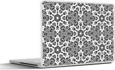 Laptop sticker - 15.6 inch - Patronen - Zwart Wit - Mandala - 36x27,5cm - Laptopstickers - Laptop skin - Cover