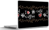 Autocollant pour ordinateur portable - 12,3 pouces - Café - Motifs - Amour - 30x22cm - Autocollants pour ordinateur portable - Skin pour ordinateur portable - Couverture