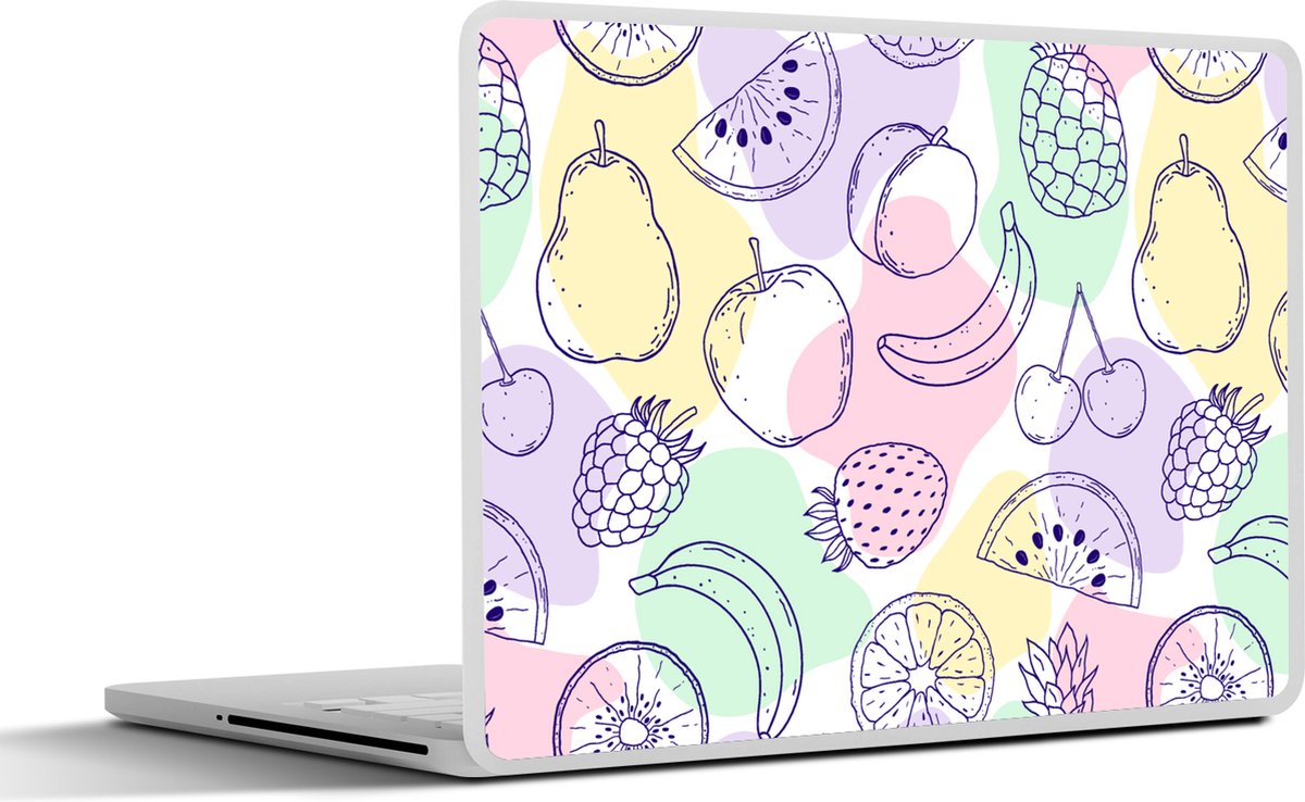 Laptop sticker - 12.3 inch - Patroon - Eten - Zomer - 30x22cm - Laptopstickers - Laptop skin - Cover