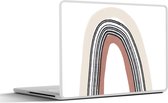 Laptop sticker - 11.6 inch - Regenboog - Pastel - Design - 30x21cm - Laptopstickers - Laptop skin - Cover