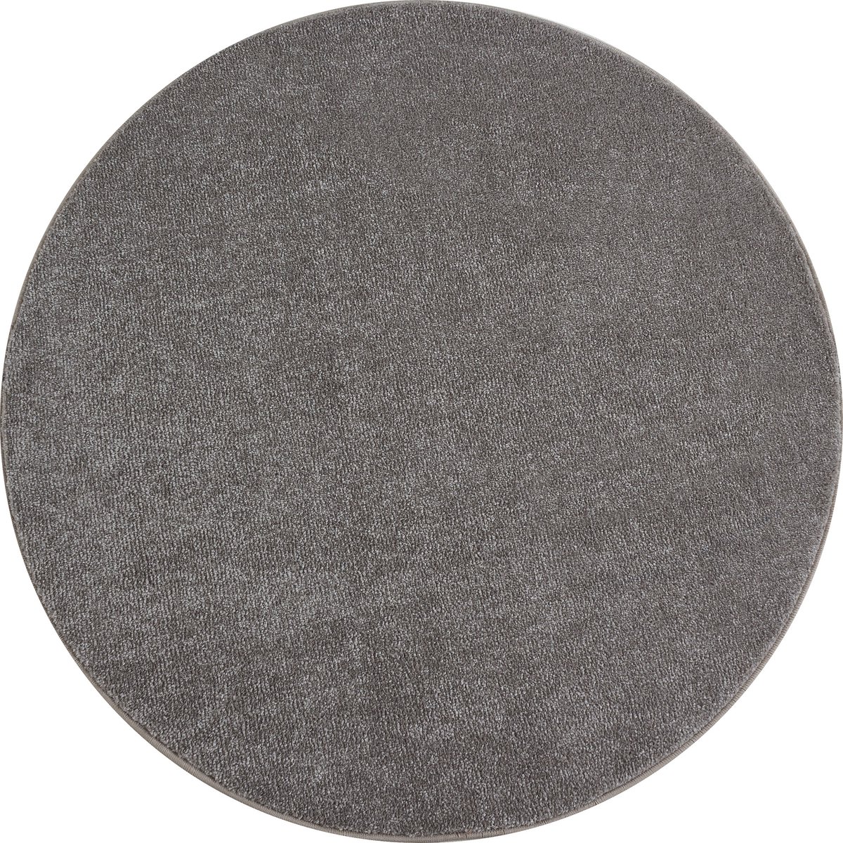 flycarpets Liam Effen Beige Vloerkleed Rond - Laagpolig - 160x160 cm