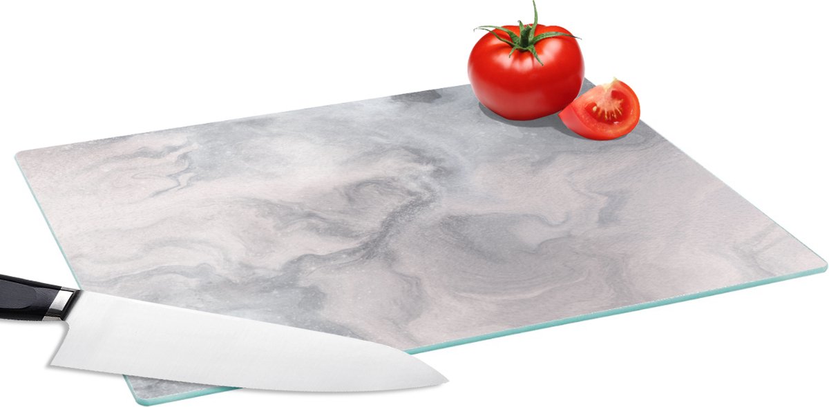 Glazen Snijplank - 39x28 - Wolken - Abstract - Verf - Snijplanken Glas