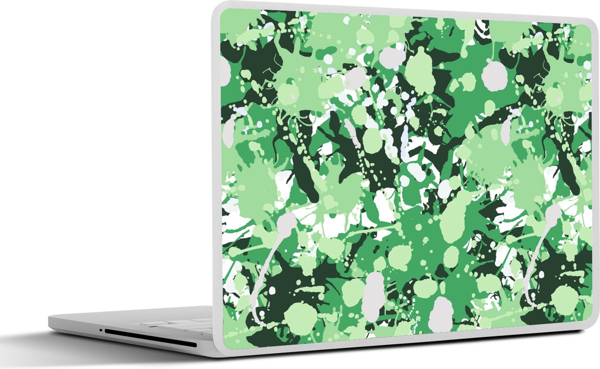 Laptop sticker - 13.3 inch - Patronen - Groen - Camouflage - 31x22,5cm - Laptopstickers - Laptop skin - Cover