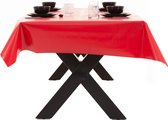 Wicotex - Tafelzeil Kleur Rood uni - Afmeting 140x240cm - Tafelkleed Afneembaar - Afwasbaar